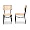Baxton Studio Katina MidCentury Dark Brown Finished Metal and Synthetic Rattan Outdoor Dining Chair Set2PC, PR 211-2PC-11969-ZORO - alternate 3